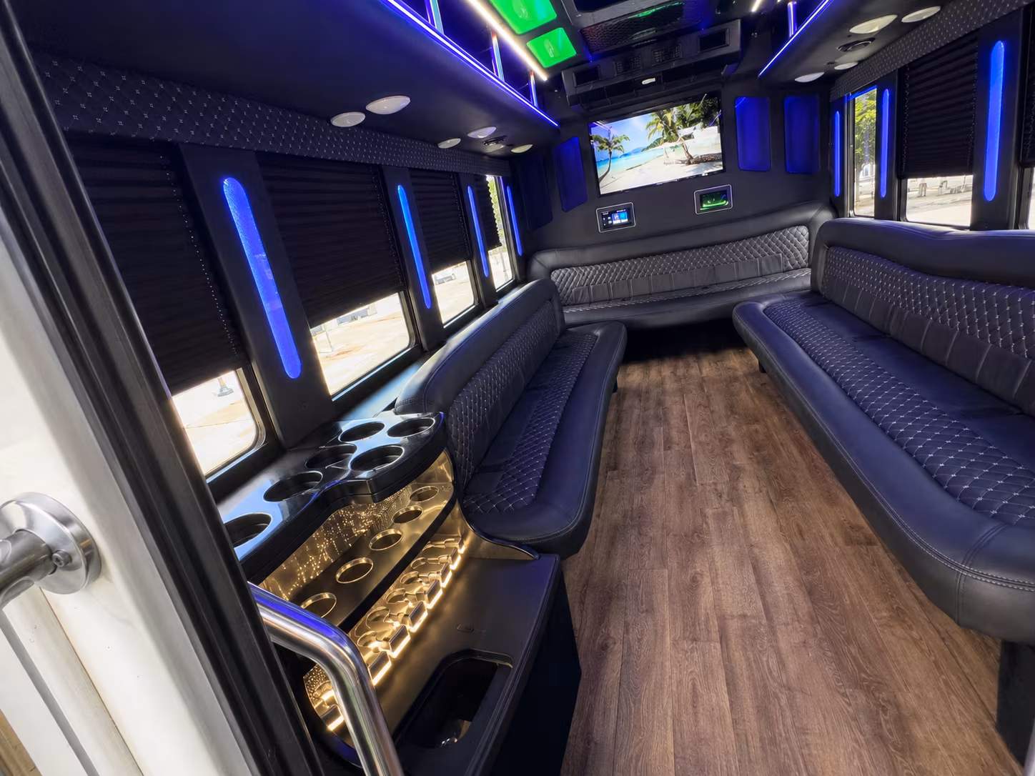 28 Passenger Party Bus Inside