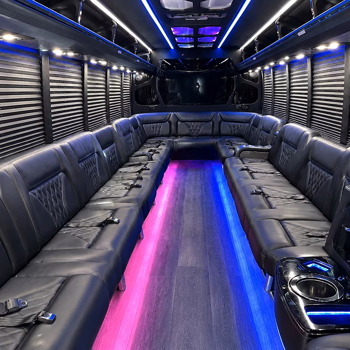 Atlantic City Bachelor & Bachelorette Transportation party bus interior