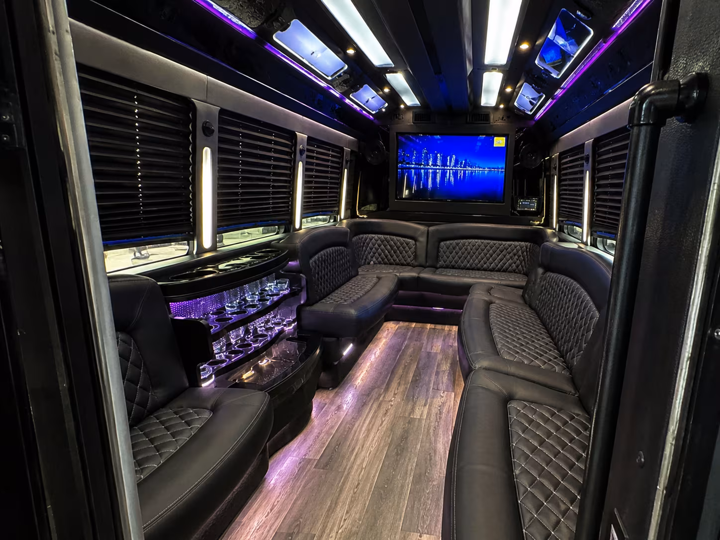 Atlantic City Birthday, Sweet 16, & Quinceañera Transportation party bus exterior