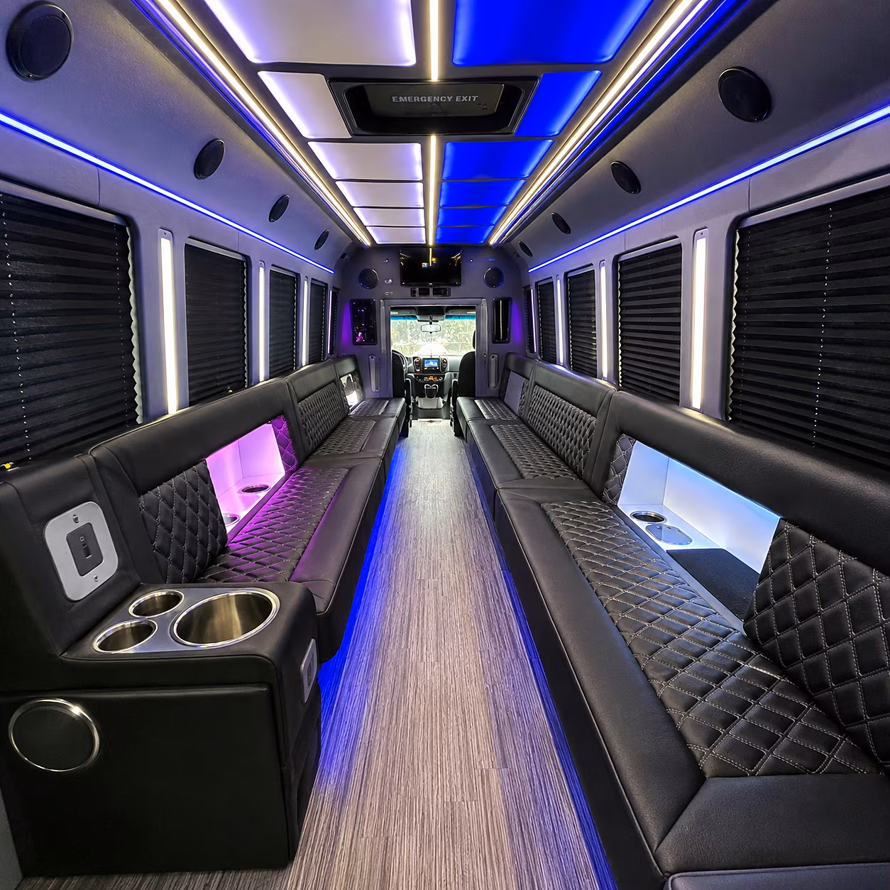 Atlantic City Sporting Event Transportation party bus interior