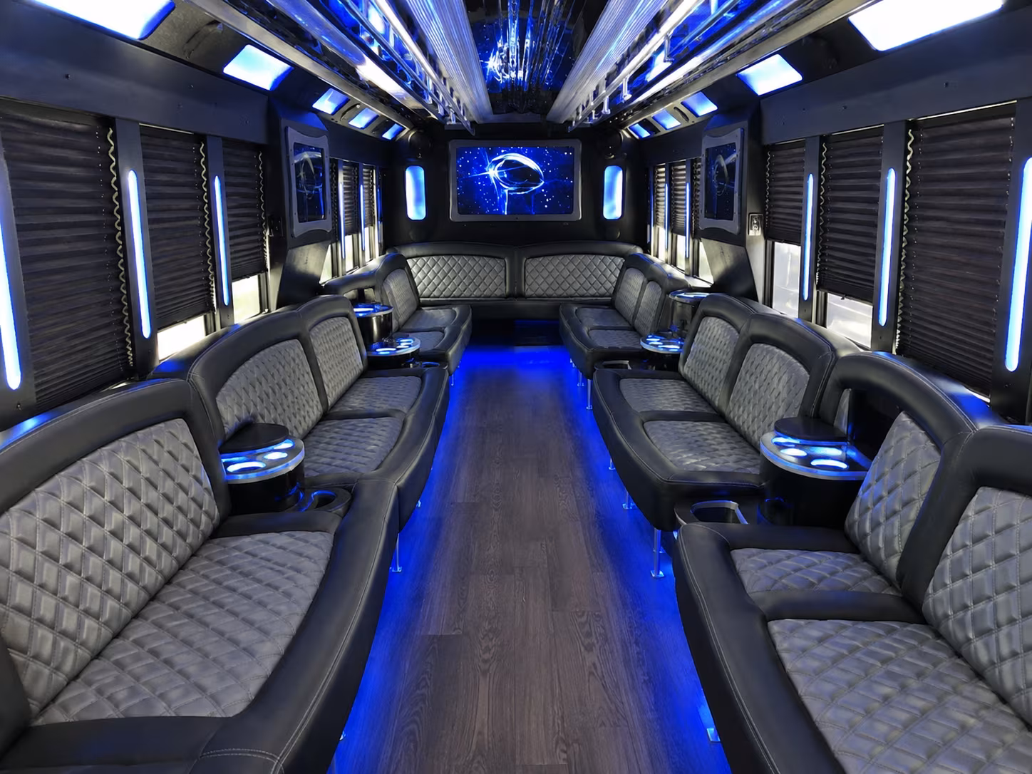 Atlantic City Sporting Event Transportation party bus interior