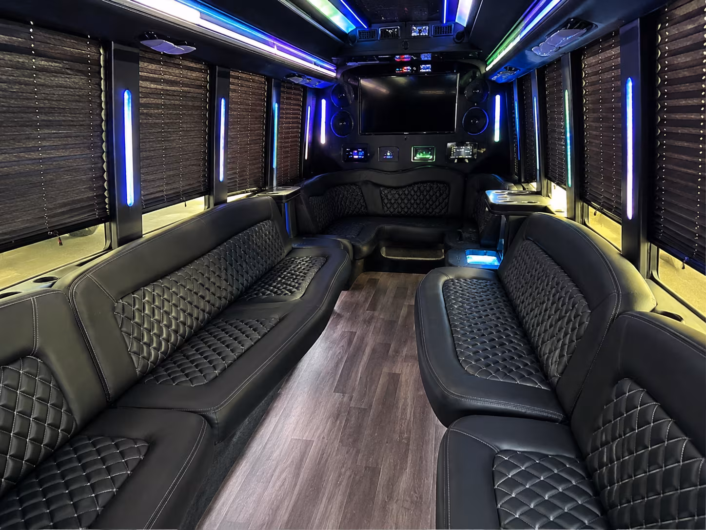 Atlantic City Wedding Transportation party bus interior