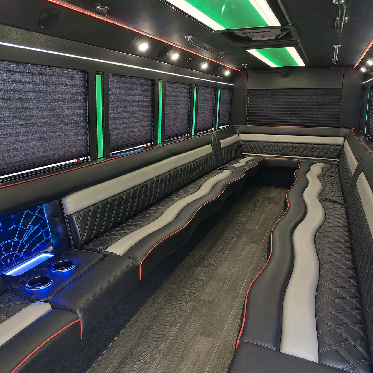 Atlantic City Winery Tour & Pub Crawl Transportation party bus interior